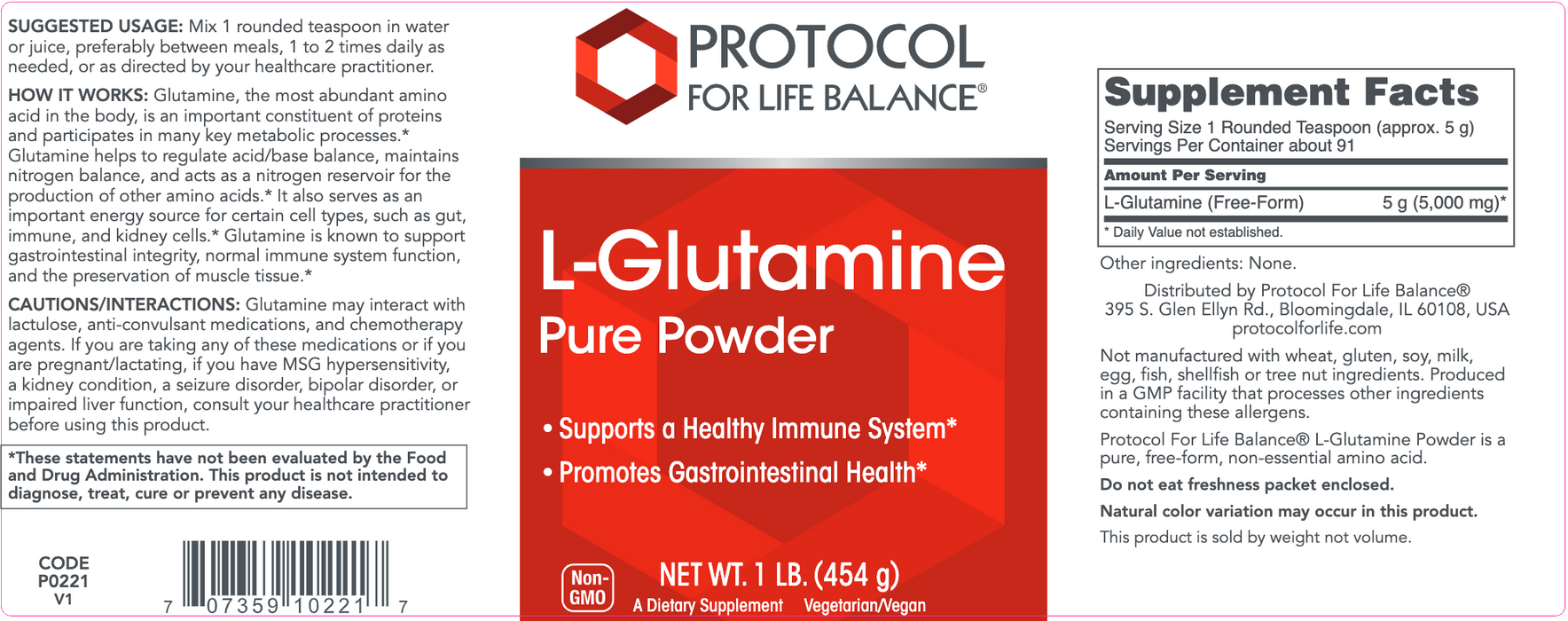 L-Glutamine Powder (1 Pounds)