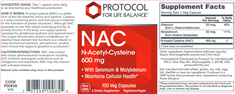 NAC (N-acetyl cysteine) (600 mg)