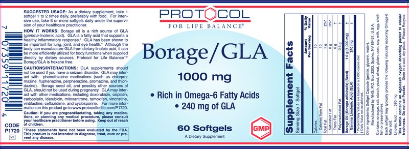 Borage Oil (60 Softgels)