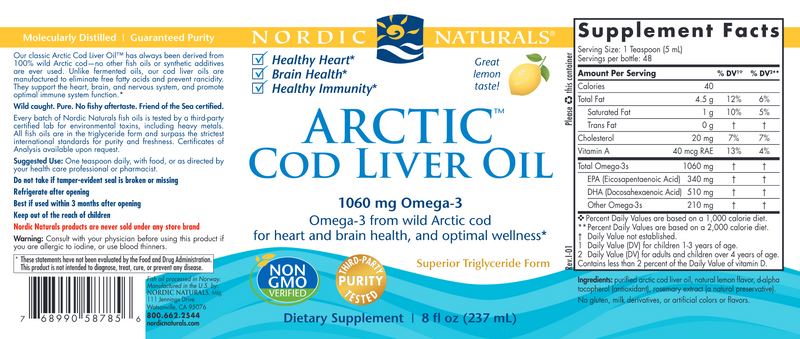 Arctic Cod Liver Oil (8 Ounces)
