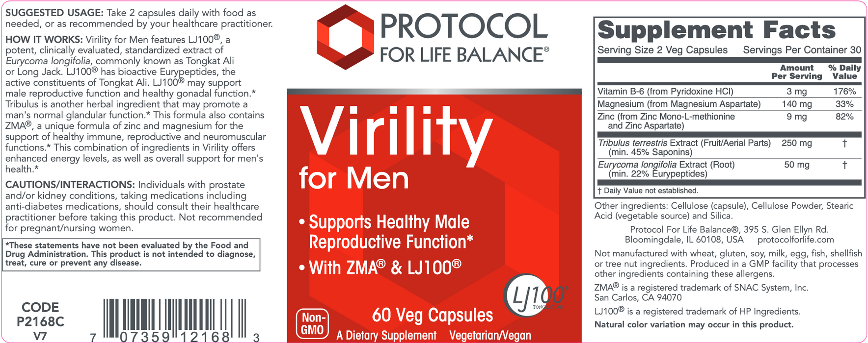 Virility For Men (60 Capsules)