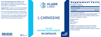 L-Carnosine 500 mg (90 Capsules)-Klaire Labs-Pine Street Clinic