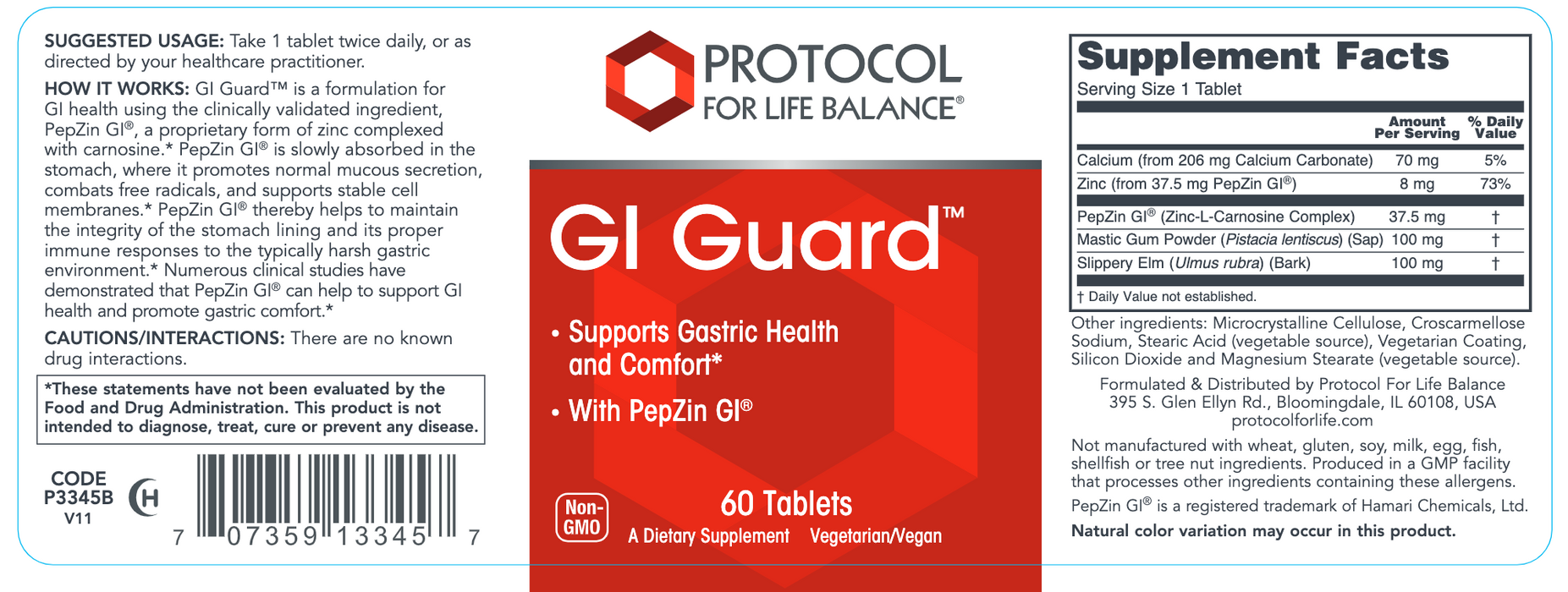 GI Guard (60 Tablets)-Vitamins & Supplements-Protocol For Life Balance-Pine Street Clinic