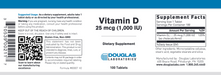 Vitamin D (1000 IU) (100 Tablets)-Douglas Laboratories-Pine Street Clinic