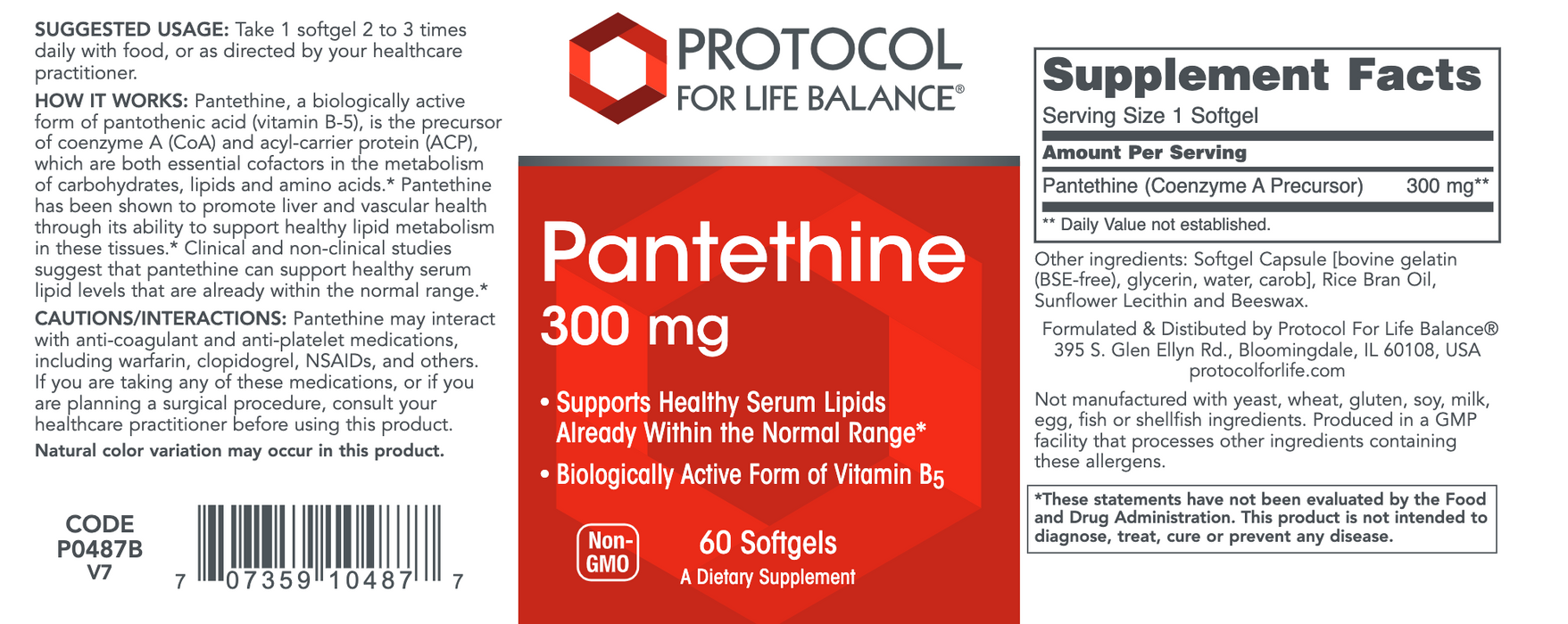 Pantethine (60 Softgels)