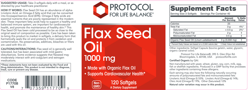 Flax Oil (120 Softgels)