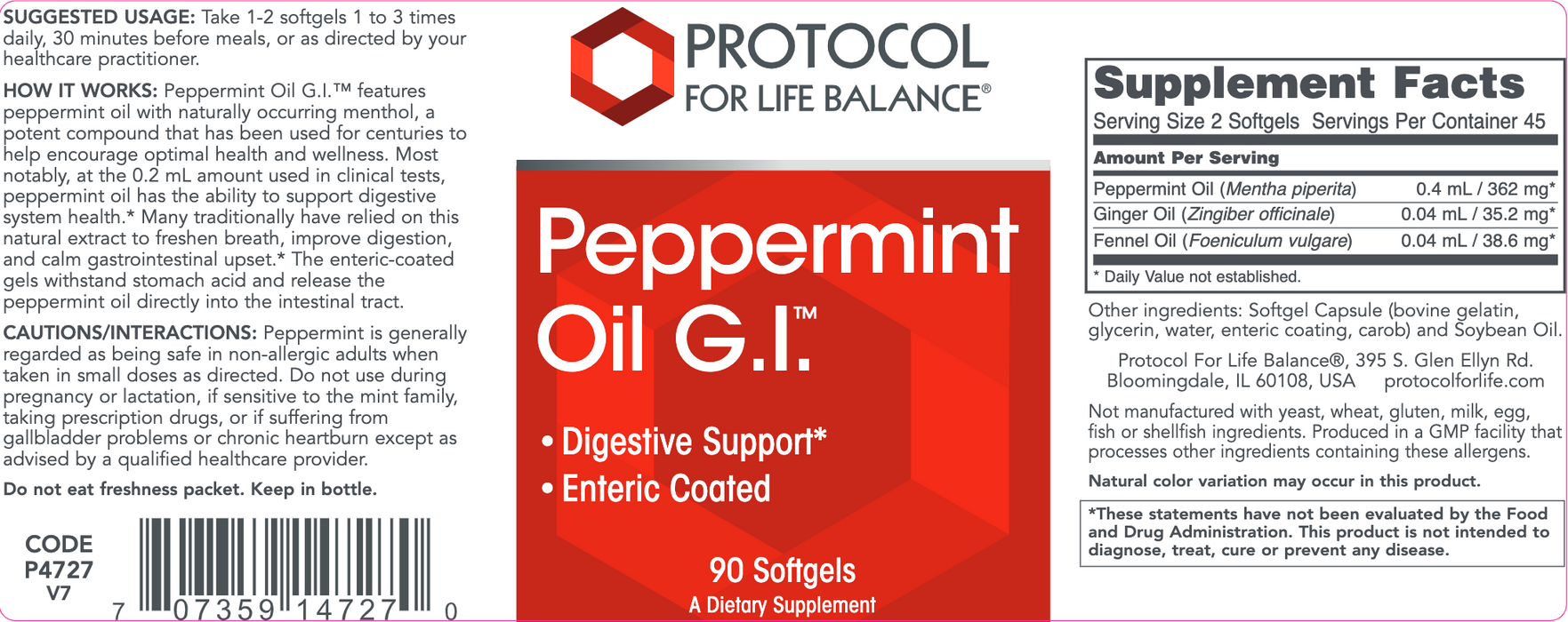 Peppermint Oil G.I. (90 Softgels)