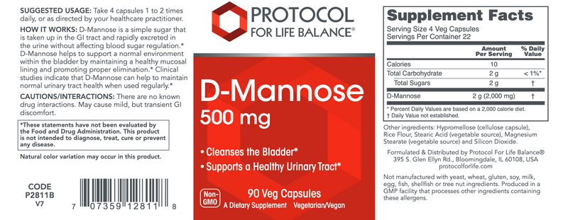 D-Mannose Urinary (90 Capsules)