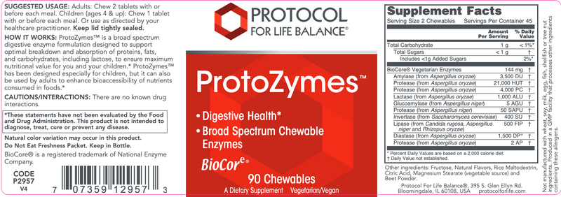 Protozymes (90 Chewables)