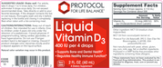 Liquid Vitamin D3 (2 Ounces)-Vitamins & Supplements-Protocol For Life Balance-Pine Street Clinic