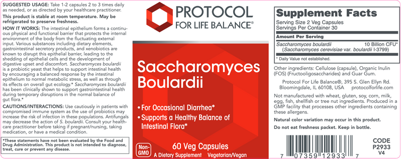 Saccharomyces Boulardii (60 Capsules)