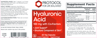 Hyaluronic Acid (60 Capsules)-Vitamins & Supplements-Protocol For Life Balance-Pine Street Clinic