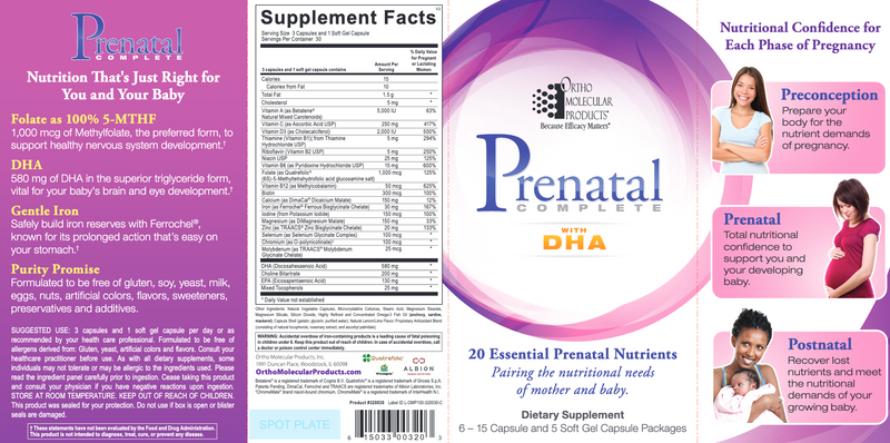 Prenatal Complete with DHA (30 Servings)