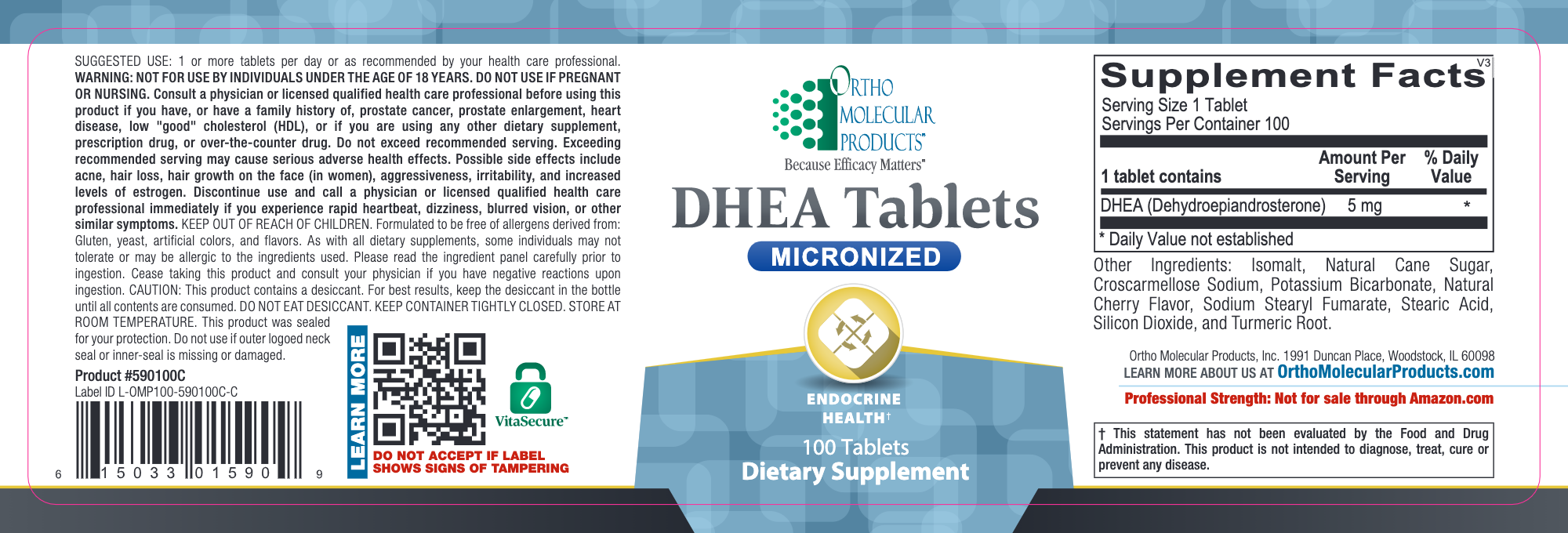 DHEA (5mg) (100 Tablets)