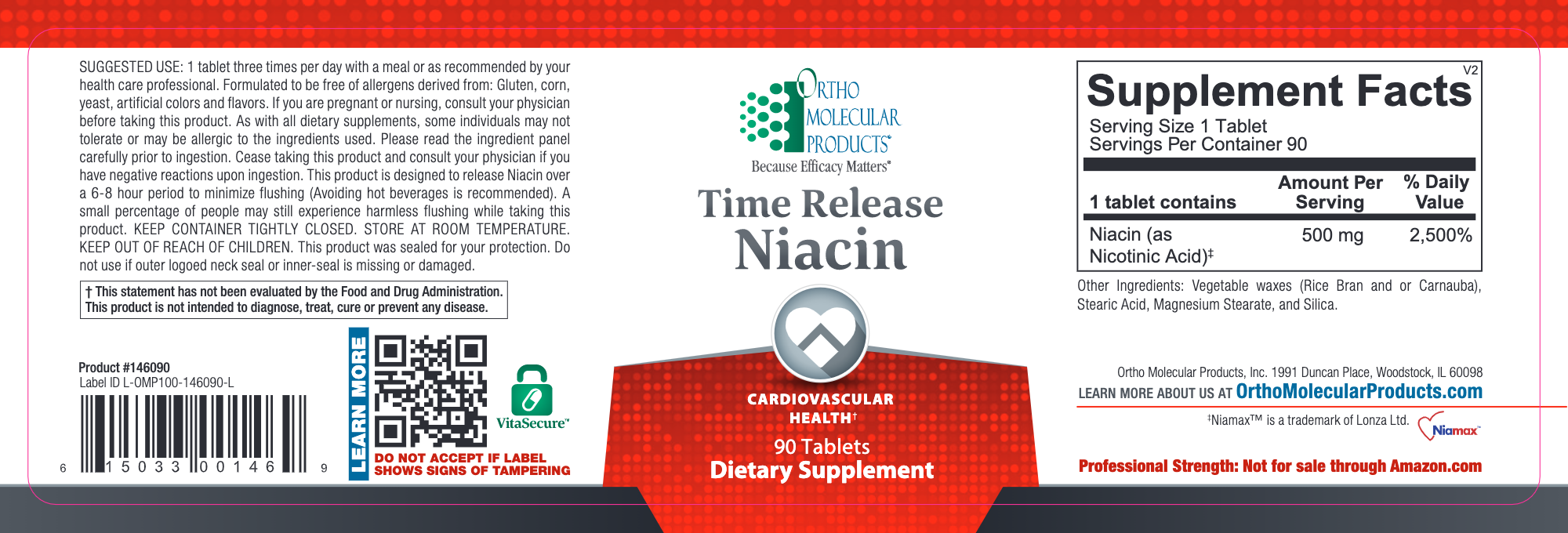 Time Release Niacin (90 Tablets)