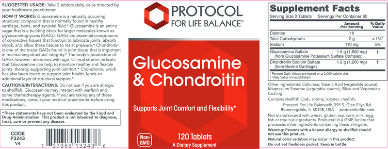Glucosamine & Chondroitin (120 Tablets)