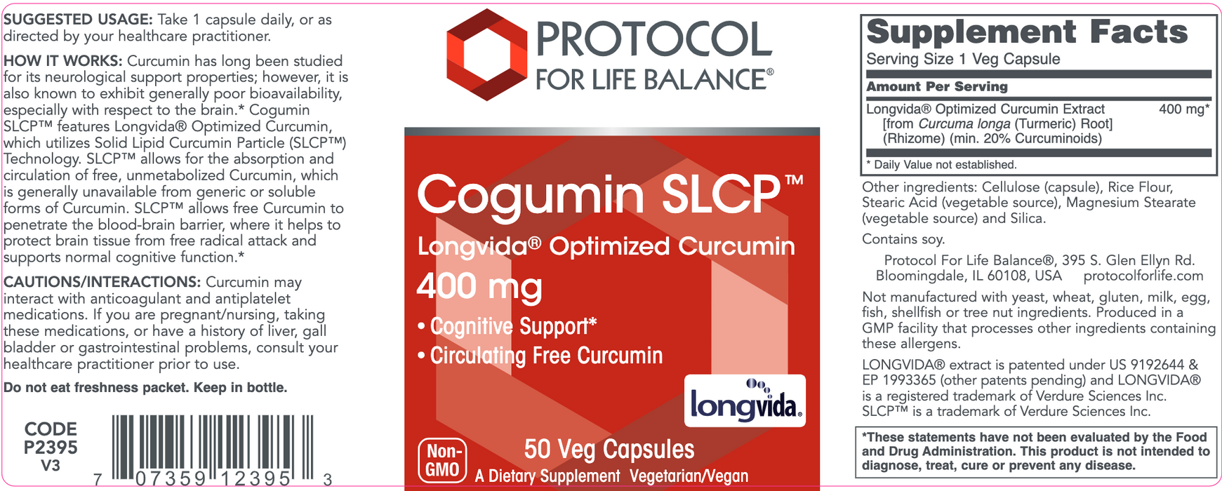 Cogumin SLCP (50 Capsules)-Vitamins & Supplements-Protocol For Life Balance-Pine Street Clinic