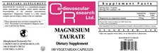 Magnesium Taurate (125 mg) (180 Capsules)