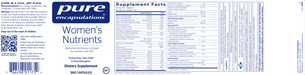 Women's Nutrients-Pure Encapsulations-Pine Street Clinic