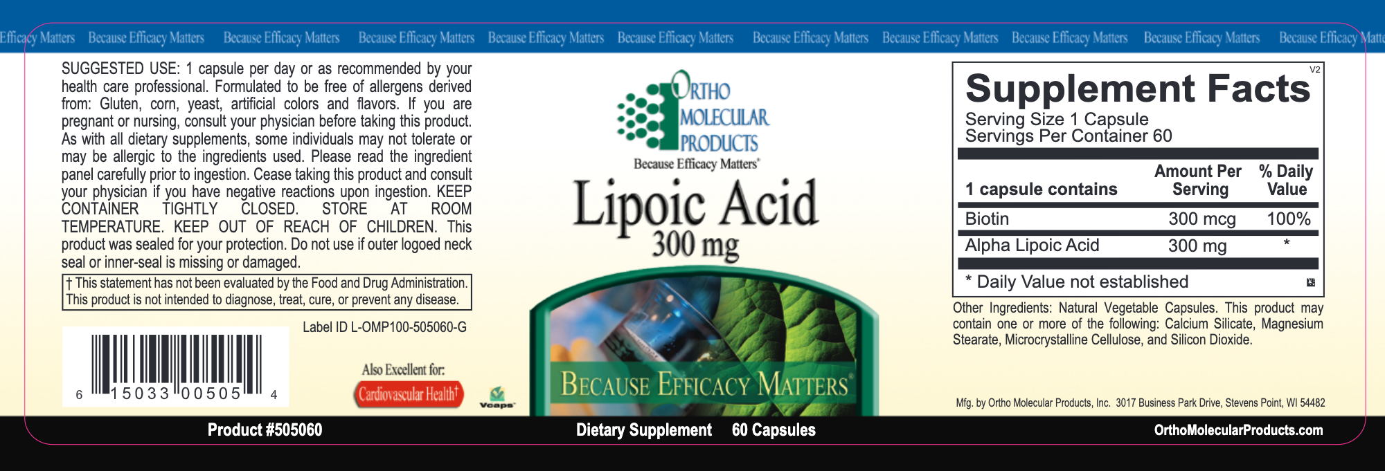 Lipoic Acid (300 mg) (60 Capsules)