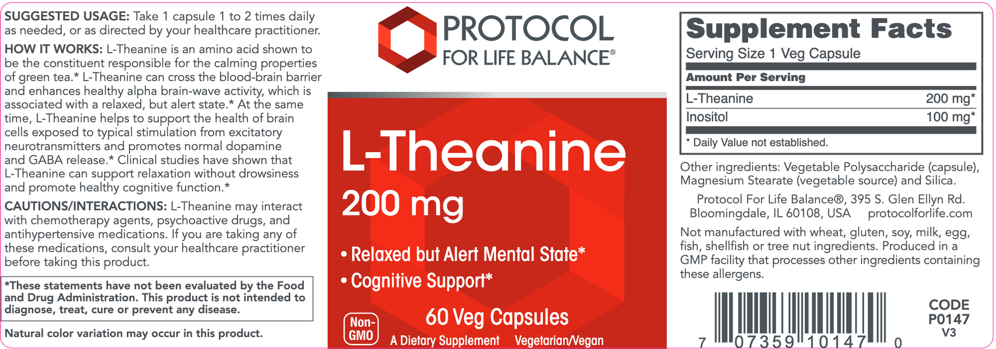 L-Theanine (60 Capsules)