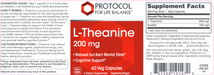 L-Theanine (60 Capsules)-Vitamins & Supplements-Protocol For Life Balance-Pine Street Clinic