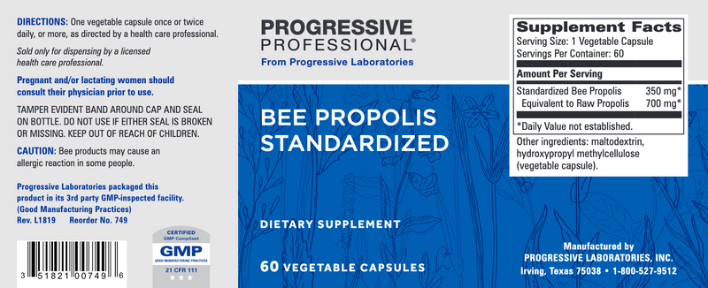 Bee Propolis Standardized (60 Capsules)