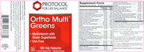 Ortho Multi Greens (180 Capsules)-Vitamins & Supplements-Protocol For Life Balance-Pine Street Clinic