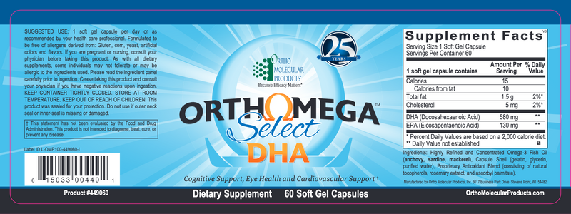 Orthomega Select DHA (60 Softgels)