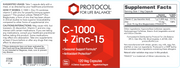 C-1000 + Zinc-15 (120 Capsules)