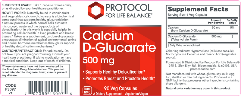 Calcium D-Glucarate (90 Capsules)