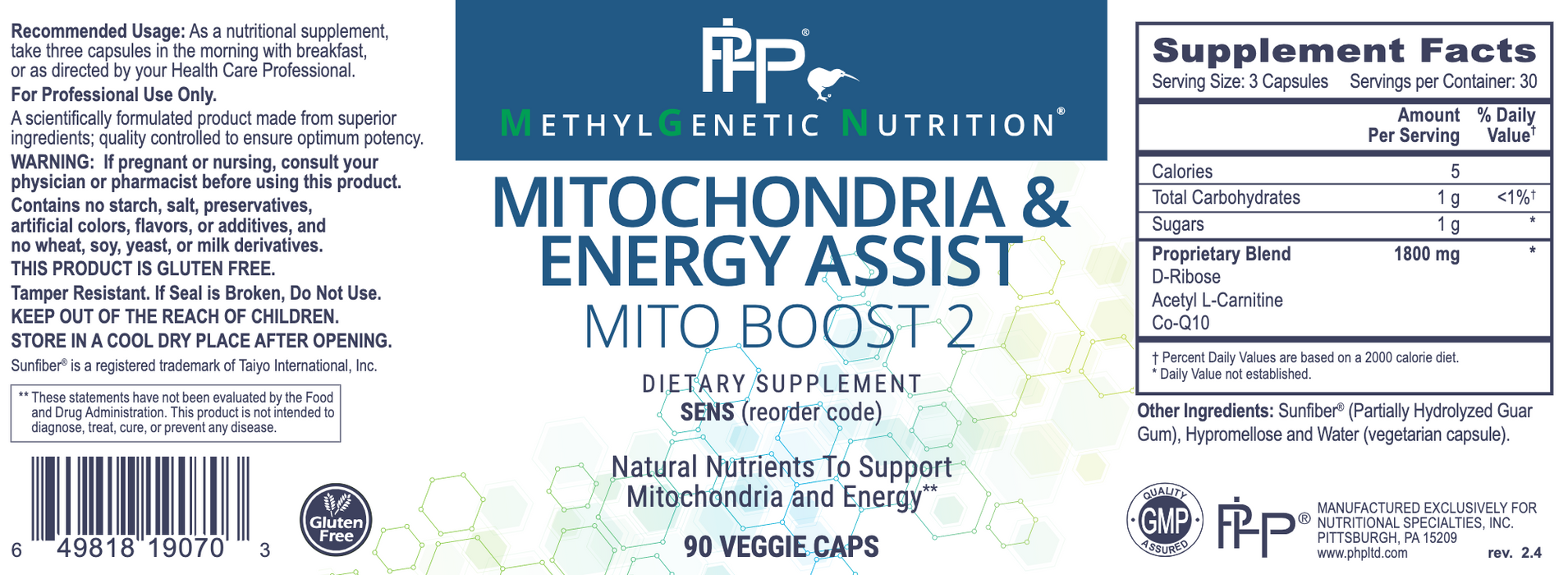 Mitochondrial Energy & Assist (90 Capsules)-Vitamins & Supplements-Professional Health Products-Pine Street Clinic