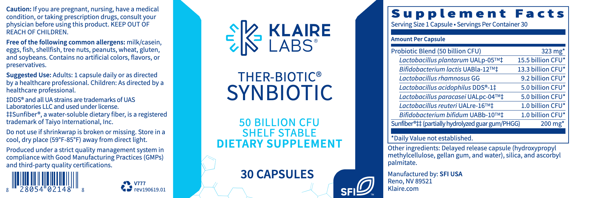 Ther-Biotic Synbiotic (30 Capsules)