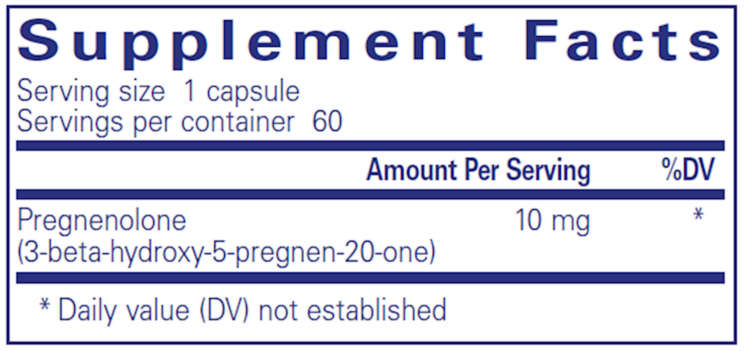 Pregnenolone (10 mg)-Vitamins & Supplements-Pure Encapsulations-180 Capsules-Pine Street Clinic