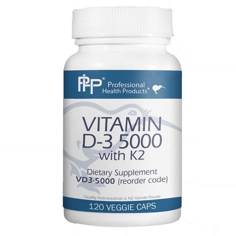 Vitamin D3 5000 with K2 (120 Capsules)