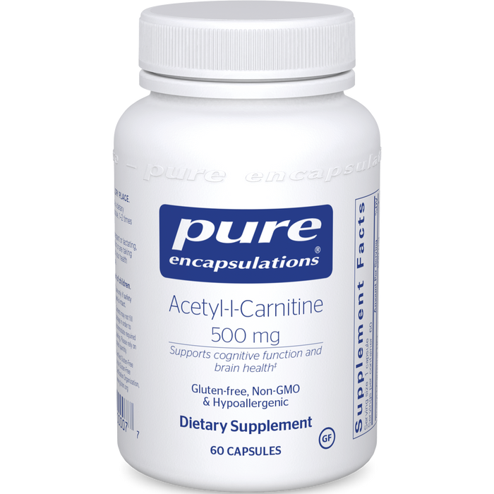Acetyl-l-Carnitine (500 mg) (60 Capsules)-Pure Encapsulations-Pine Street Clinic
