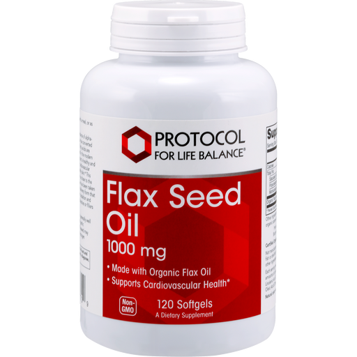 Flax Oil (120 Softgels)-Vitamins & Supplements-Protocol For Life Balance-Pine Street Clinic