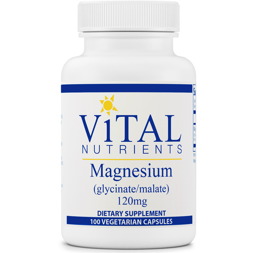 Magnesium (Glycinate/Malate)-Vitamins & Supplements-Vital Nutrients-100 Capsules-Pine Street Clinic