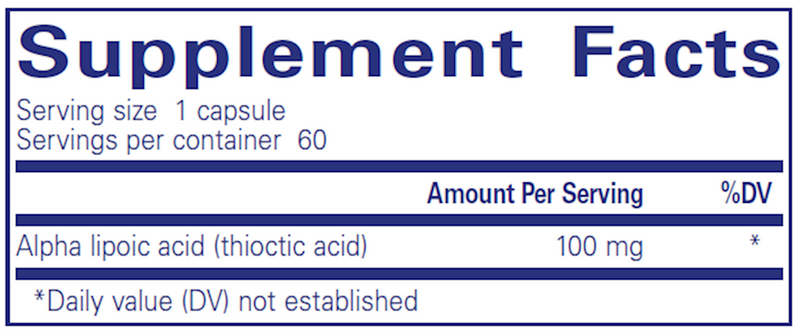 Alpha Lipoic Acid (100 mg)