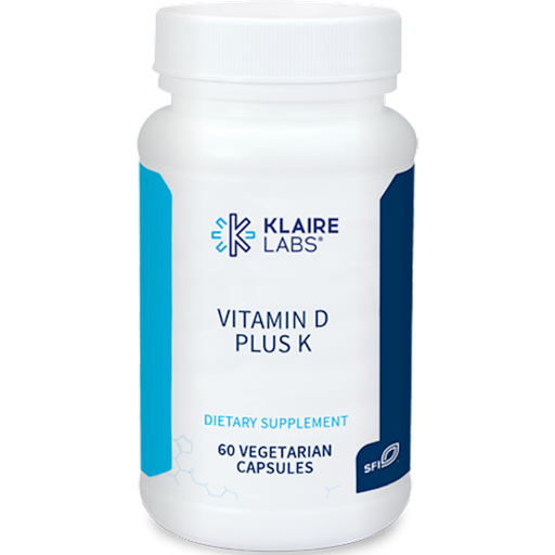 Vitamin D Plus K (60 Capsules)-Vitamins & Supplements-Klaire Labs - SFI Health-Pine Street Clinic