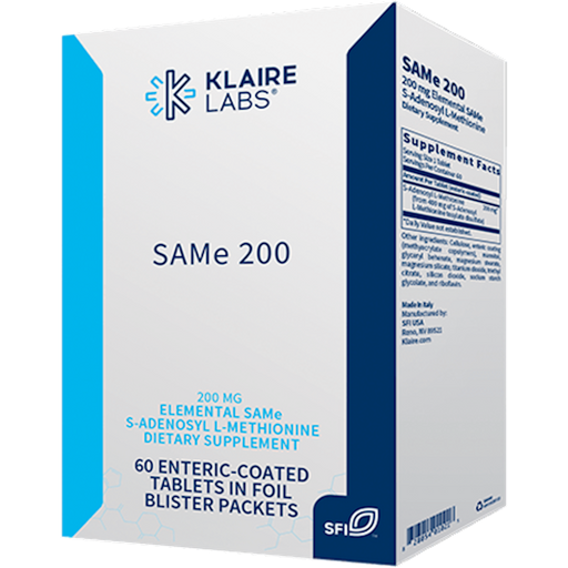 SAMe 200 mg (60 Tablets)-Vitamins & Supplements-Klaire Labs - SFI Health-Pine Street Clinic