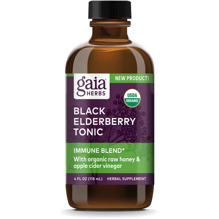 Black Elderberry Tonic (4 Ounce Liquid)-Vitamins & Supplements-Gaia PRO-Pine Street Clinic