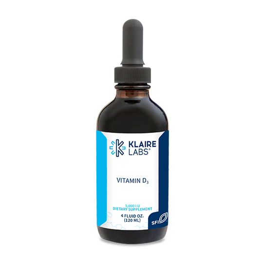 Liquid Vitamin D3 (5000 IU) (4 oz)-Vitamins & Supplements-Klaire Labs - SFI Health-Pine Street Clinic