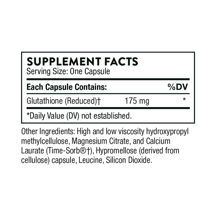 Thorne Thorne Glutathione-SR (60 Capsules) Supplement Facts
