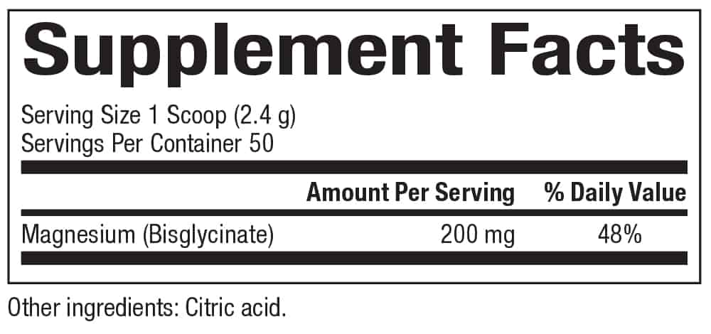 Magnesium Bisglycinate Powder (4.2 Ounces)-Vitamins & Supplements-Bioclinic Naturals-Pine Street Clinic