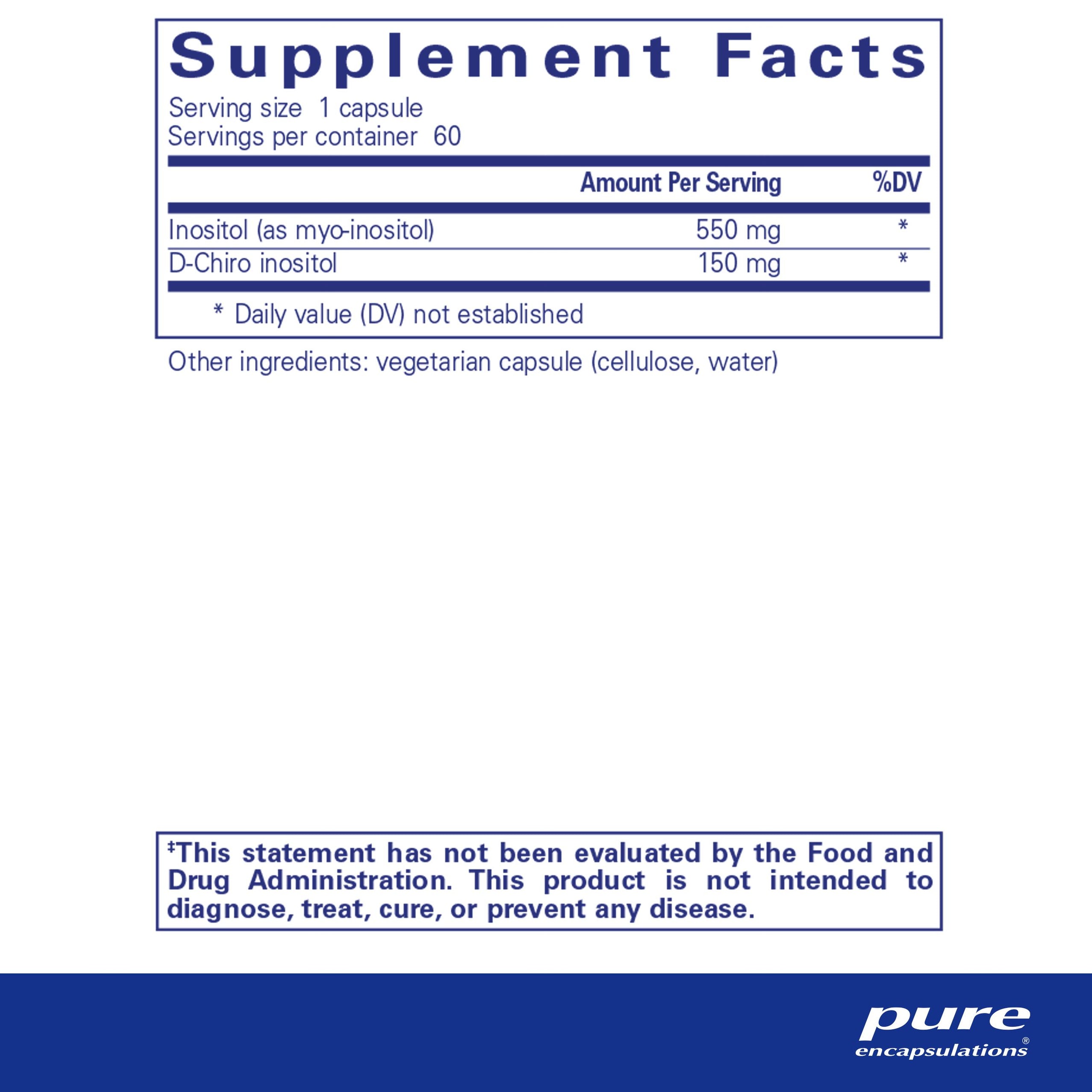 Pure Encapsulations - Inositol Complex - 60 Capsules — Pine Street Clinic