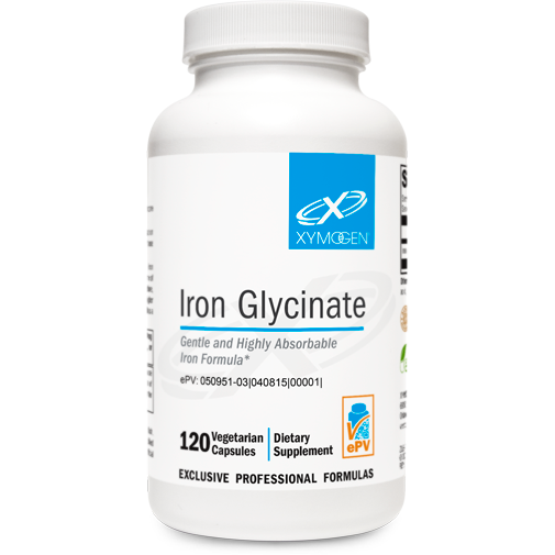 Iron Glycinate (120 Capsules)-Vitamins & Supplements-Xymogen-Pine Street Clinic