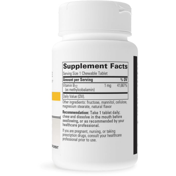 B-12 Active (Cherry) (30 Chews)-Vitamins & Supplements-Integrative Therapeutics-Pine Street Clinic