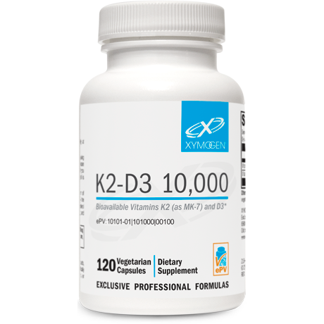 K2-D3 10,000-Vitamins & Supplements-Xymogen-120 Capsules-Pine Street Clinic