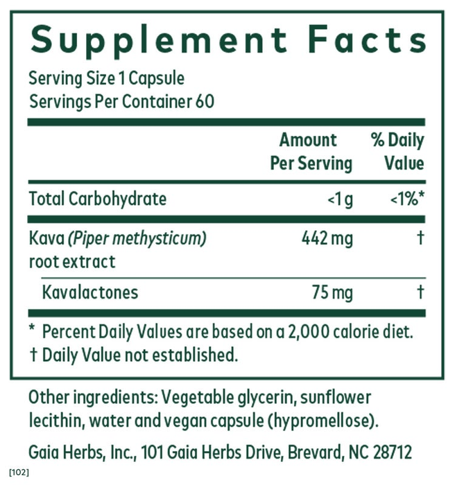 Kava 75 (formerly Kava) (60 Capsules)